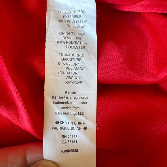 Kensie Sleeveless Fit and Flare Party Dress Lined Red Floral Small Babydoll - Picture 5 of 13